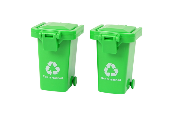 Grüner Müllwagen Umzugscontainer Leuchtende Räder