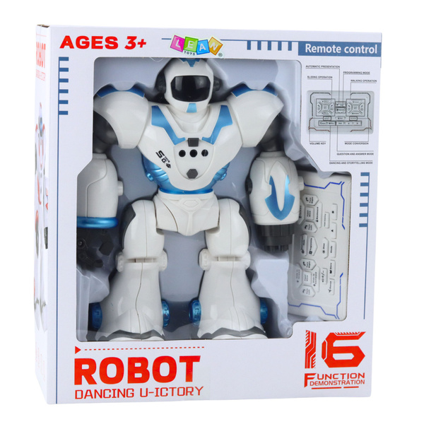 Interactive Remote Controlled Robot RC 16 Functions Lights Sounds Blue