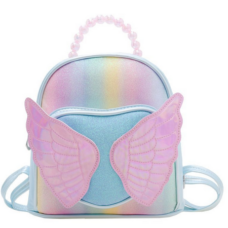 Children's Backpack Shiny Wings Pearls Blue 22cm