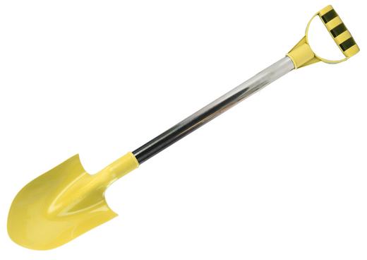 Sand Shovel Aluminum Handle Pastel Yellow 60cm