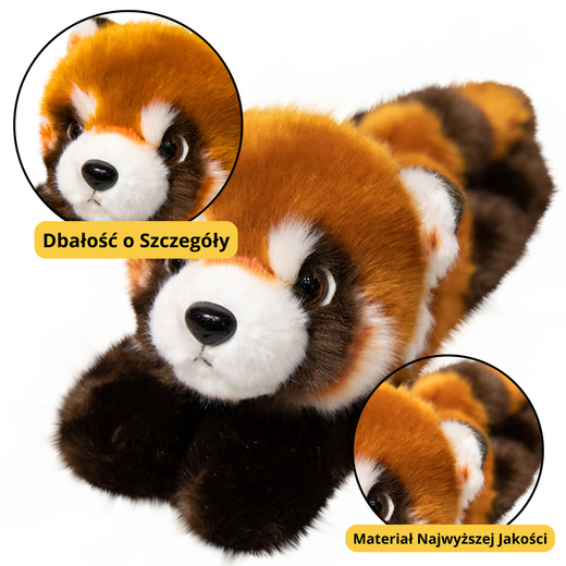 Plüsch Roter Panda Maskottchen Schlüsselanhänger Ring Karabiner 13cm