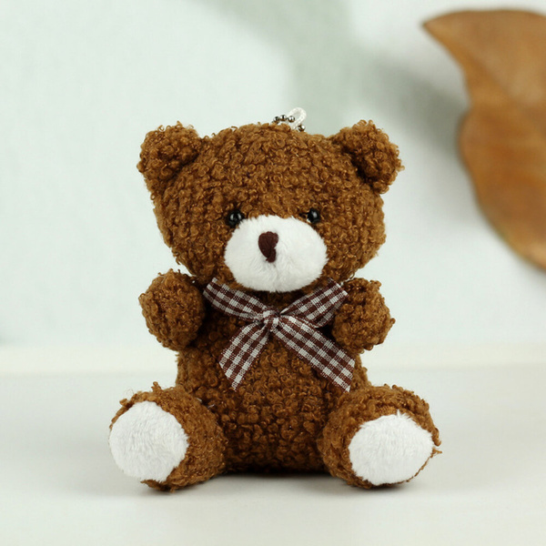 Teddy Bear Plush Keychain Pendant Decoration Brown 8cm
