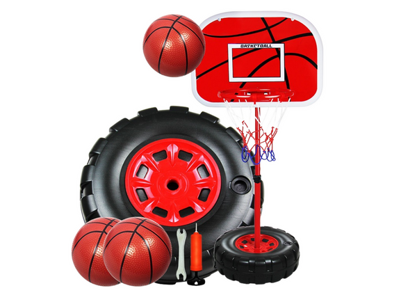 Basketballkorb, verstellbare Ballpumpe, 1,7 m