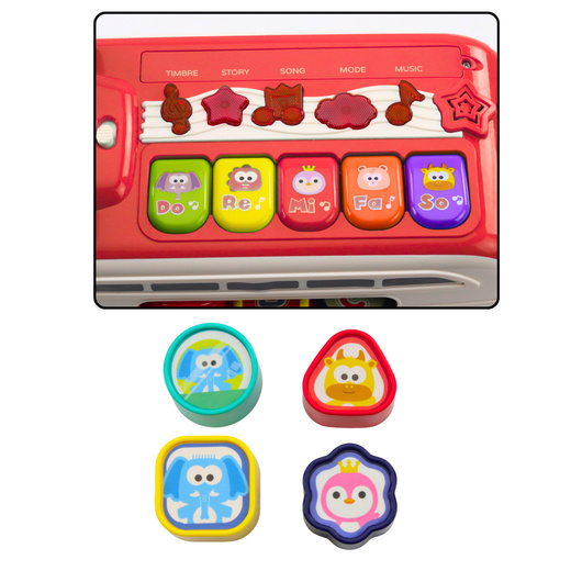 Interactive Educational Bus Sorter Lights Sounds Red