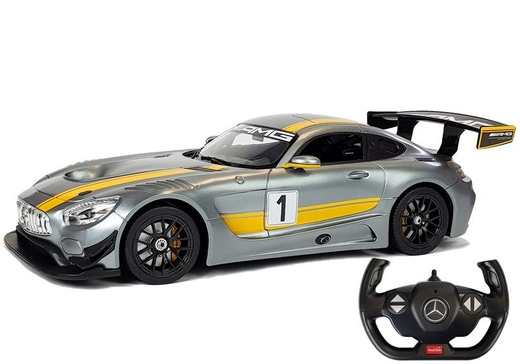 Auto R/C Mercedes AMG GT3 Rastar 1:14 Grau