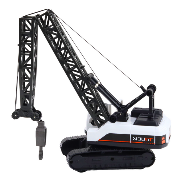 Raupen-Baukran, 360°-Drehung, beweglicher Haken, weiß