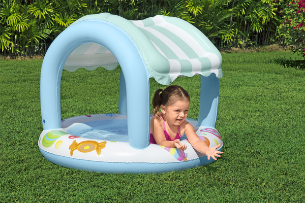 Inflatable Garden Pool with Cover Bestway Pool 52638 104cm