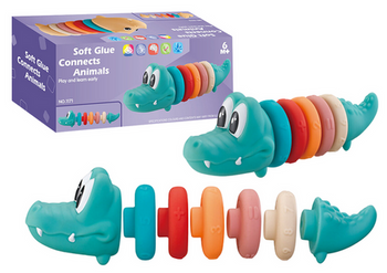 Lernset für Kleinkinder, weiches Pyramidenkrokodil