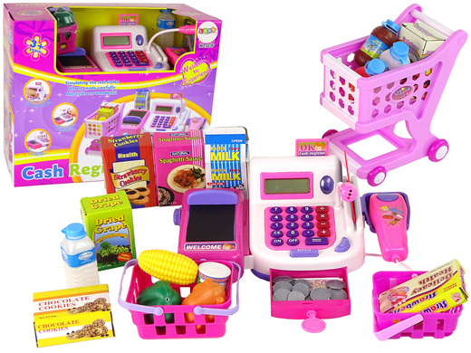 Shop Cash Register with Calculator Accessories