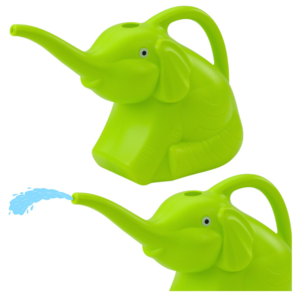 Small Plastic Watering Can For Children Elephant Green