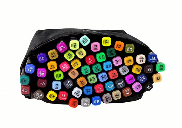 Set of 60 Double-sided Alcohol Markers Pro Touch + Bag