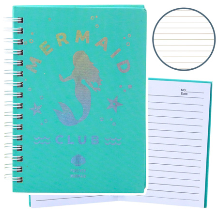 Holographic Mermaid Turquoise Lined Notebook A6 80 Sheets