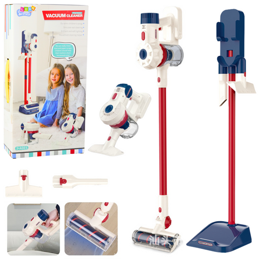 Standstaubsauger Kinder-Reinigungsset Lichter Sounds Station Weiß