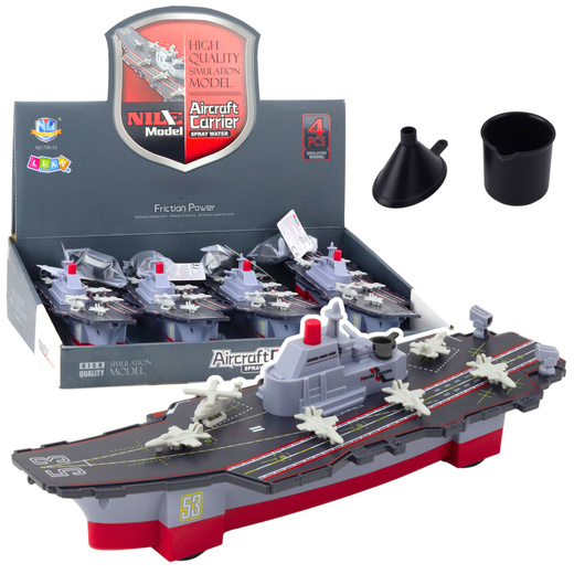 Aircraft Carrier Military Ship Drive Water Effect Bucket Funnel