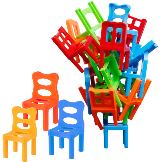 Falling Balance Chairs Arcade Game 36 Pieces Colorful
