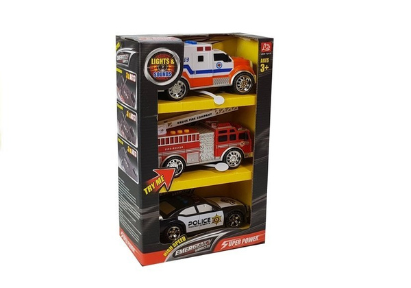 Set von Sonderdienstfahrzeugen