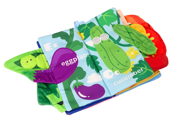 Soft Vegetables Book, Rustling, Squeaking, Colorful For Babies