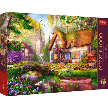 Puzzle - 1000 Premium Plus Teezeit Eine charmante Hütte im Wald Trefl 10804