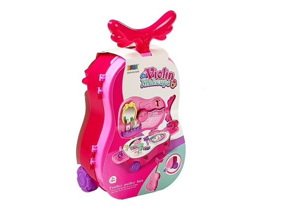 Tragbarer Schminktisch im Violinkoffer mit Spiegel