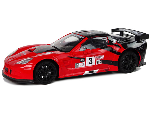 Racing Sports Car R/C 1:18 Corvette C6.R Red 2.4 G Lights