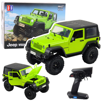 Remote Controlled Off-Road Vehicle RC Jeep Wrangler Rock Crawler Green 1:14