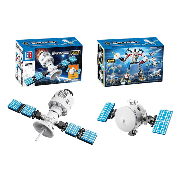 Construction Bricks Space Set Rockets Antennas Robots 2in1 44-54 pcs.