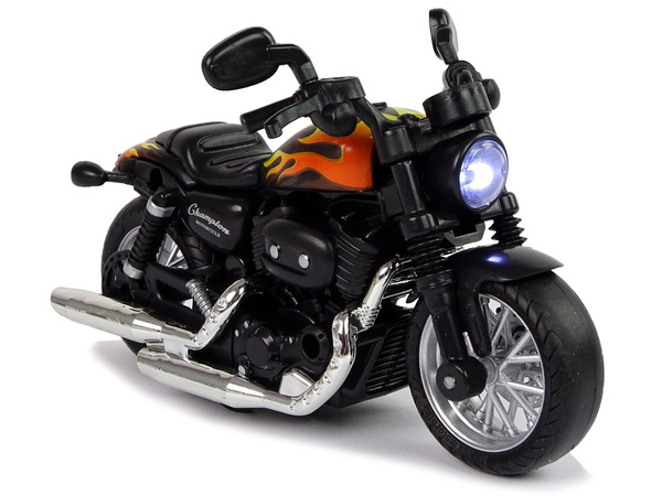 Champion Motorrad Schwarz 1:14 Drive Rückfahrsound Lichter