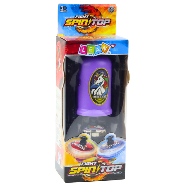 Flying Disc Unicorn Spinner Launcher Set Purple