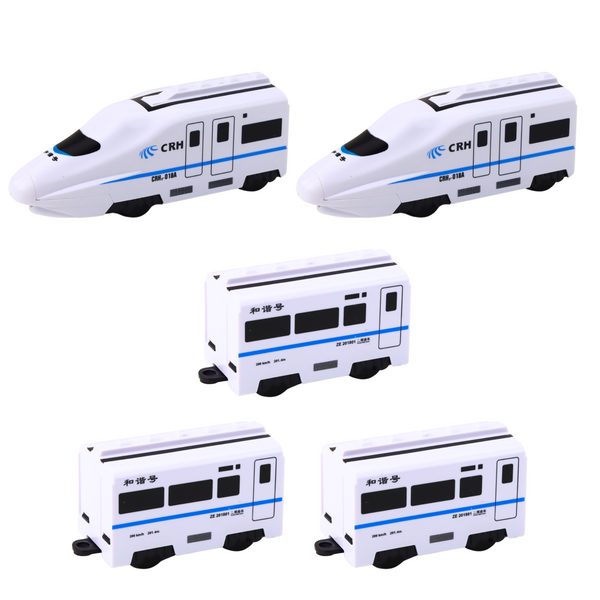 Train Interactive Train Cars Sounds Lights White 62cm