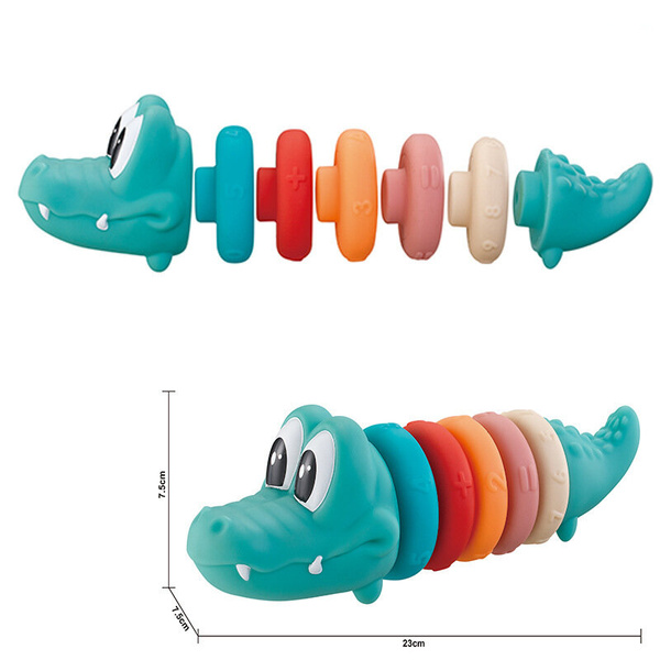 Lernset für Kleinkinder, weiches Pyramidenkrokodil