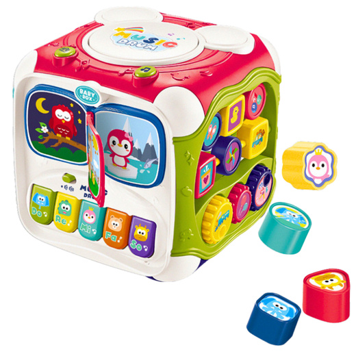 Large Multifunctional Educational Cube Piano Sorter Drum