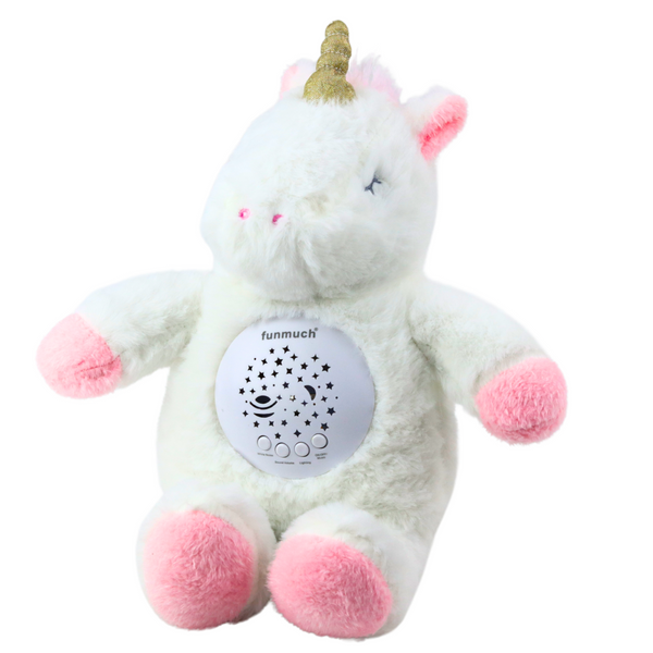 Plush Unicorn Sleeping Cuddly Toy Projector Sound