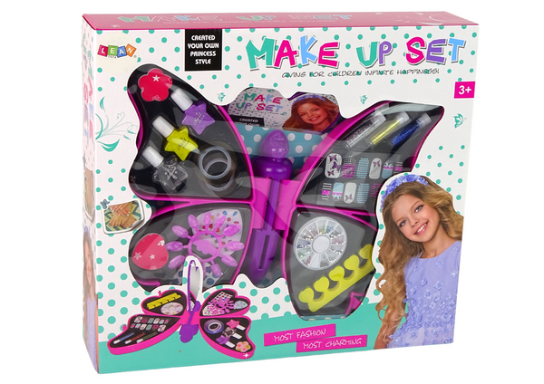 Schmetterling Nail Art Beauty Set Glitzer Nagellack Sticker