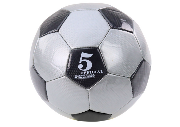 Klassischer 24-cm-Fußball, Größe 5, Grau