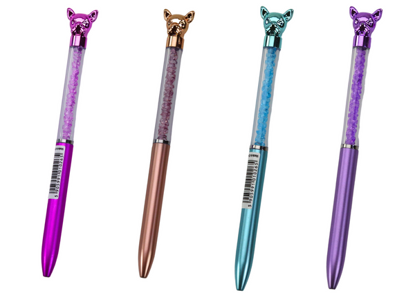 Ballpoint Pen with Dog Diamonds Blue Refill 0.7mm Mix