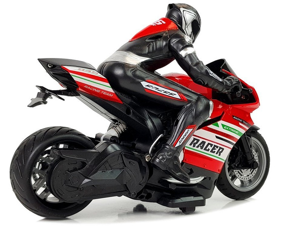 Sportmotorrad 2.4G Ferngesteuerter Racer Reichweite 35m Rot