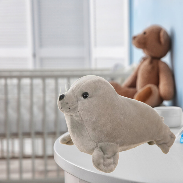 Plush Seal Plush Toy Mascot Cuddly Toy Gray 20cm