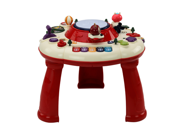 Interactive Educational Panel Table Piano Drum Red