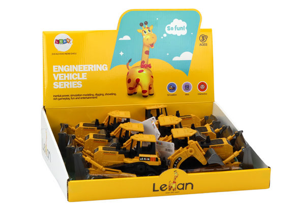 Raupenbagger Baufahrzeug 2 Eimer Gelb