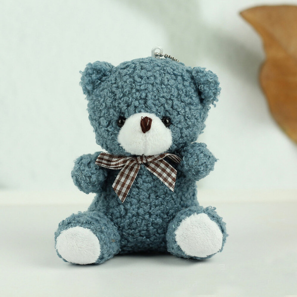 Teddy Bear Plush Keychain Pendant Decoration Navy Blue 8cm