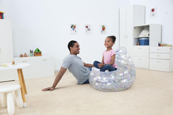 Inflatable Glitter Armchair 72 x 72 x 64 cm Bestway 75105