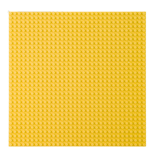 Construction Board for Building Blocks Yellow 25.5x25.5 cm