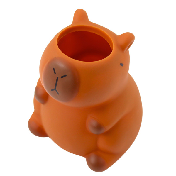 Capybara Stiftehalter-Figur, braun, 10 x 7 cm