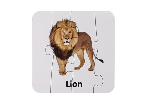 Educational Puzzle Wild Animals Puzzle 10 English Connections