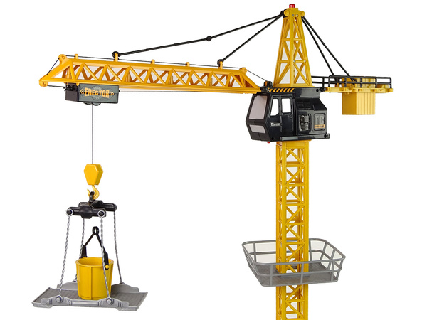 Riesiger Kran + R/C-Fernsteuerung Höhe 183 cm 2 Arbeitsebenen