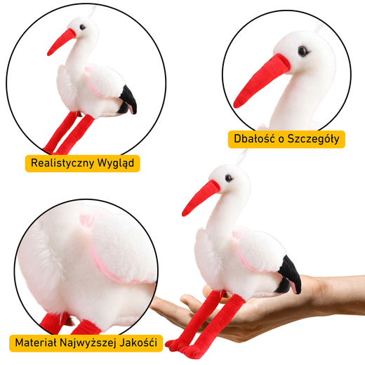 Plüsch Storch Vogel Plüsch Maskottchen Kuscheltier 37cm