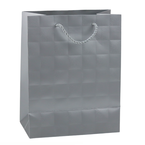 Torba Prezentowa Elegancka Tłoczone Kwadraty 23 x 18 x 10,5 cm