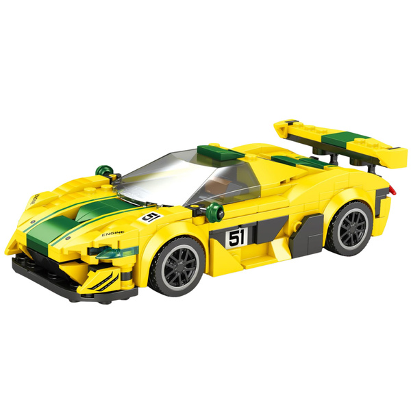 P1 GTR Rennwagen-Bausatz Gelb 351 Teile.