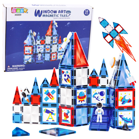 Magnetic Space Windows Construction Blocks 58 pcs.