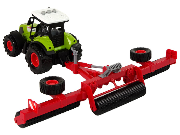 Traktor mit Grubber für Kinder, Lichter klingen grün